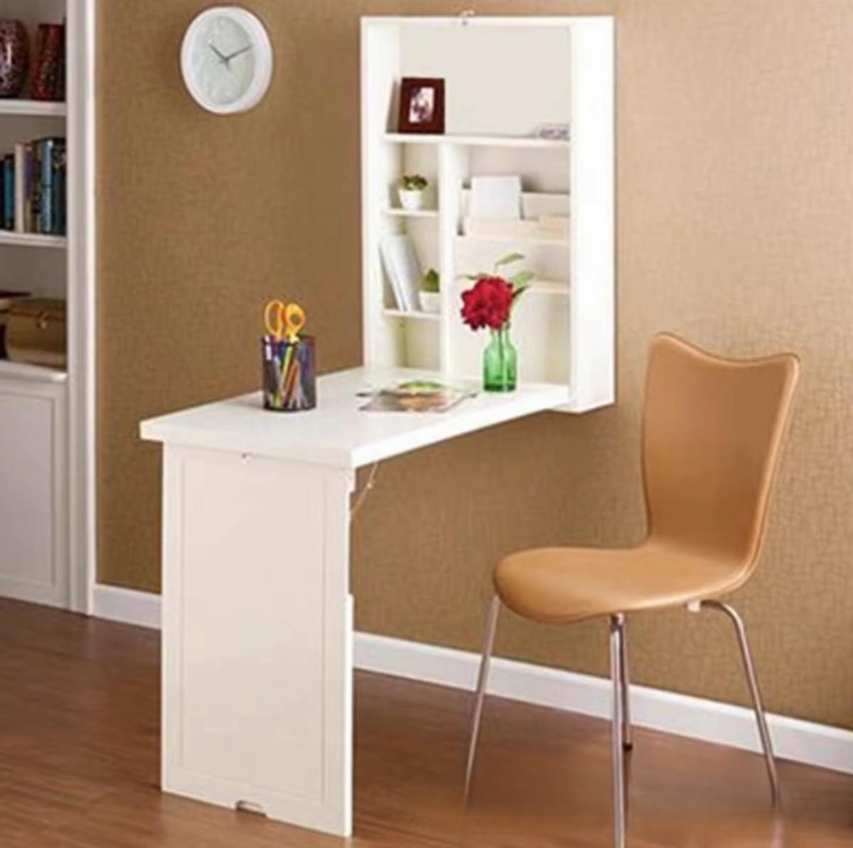 折りたたみ　デザインテーブル　収納 Amazon｜壁掛け折りたたみテーブル 目に見えないダイニング